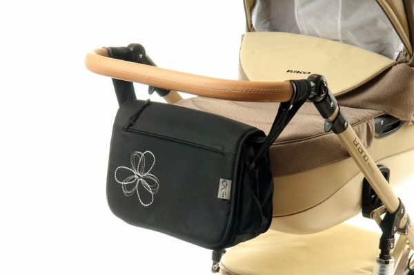 Сумка на коляску Ok Style Квітка Чорна Сумка на коляску Ok Style Квітка Чорна