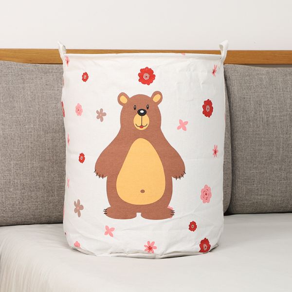 Текстильна корзина для зберігання іграшок та білизни  Ведмідь, 40х50 Текстильна корзина для зберігання іграшок та білизни  Ведмідь, 40х50