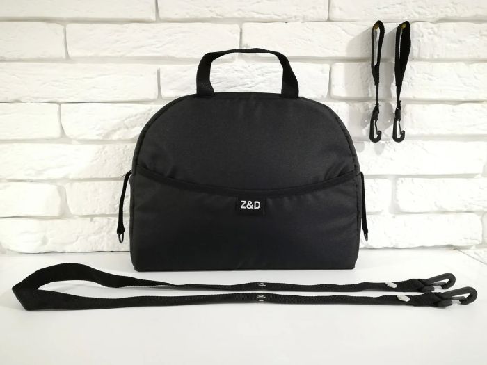 Універсальна сумка на коляску Z&D New з ручкою (Чорний)