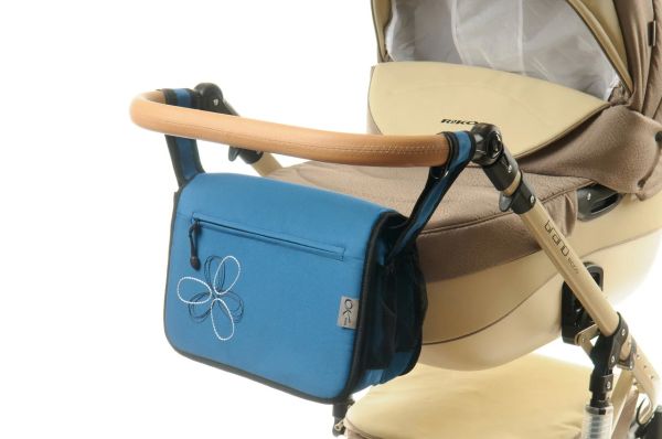 Сумка на коляску Ok Style Квітка Морська хвиля темна Сумка на коляску Ok Style Квітка Морська хвиля темна