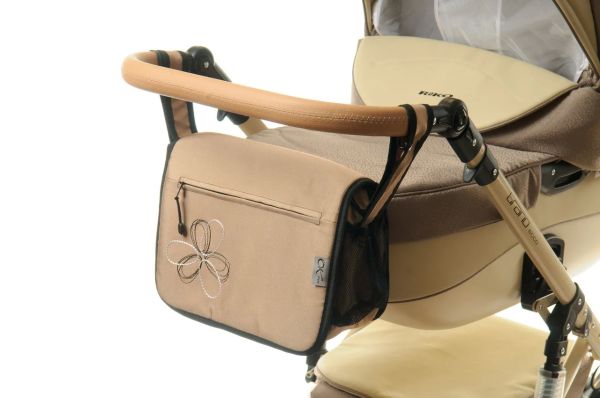 Сумка на коляску Ok Style Квітка Бежева блискуча Сумка на коляску Ok Style Квітка Бежева блискуча