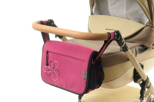 Сумка на коляску Ok Style Квітка Малинова блискуча Сумка на коляску Ok Style Квітка Малинова блискуча