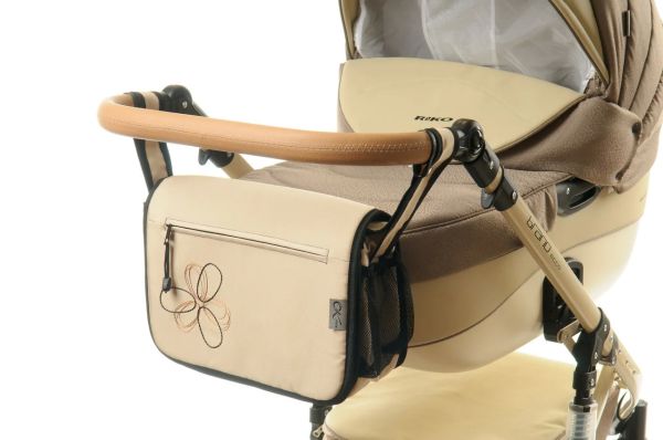 Сумка на коляску Ok Style Квітка Світло - бежева Блискуча Сумка на коляску Ok Style Квітка Світло - бежева Блискуча