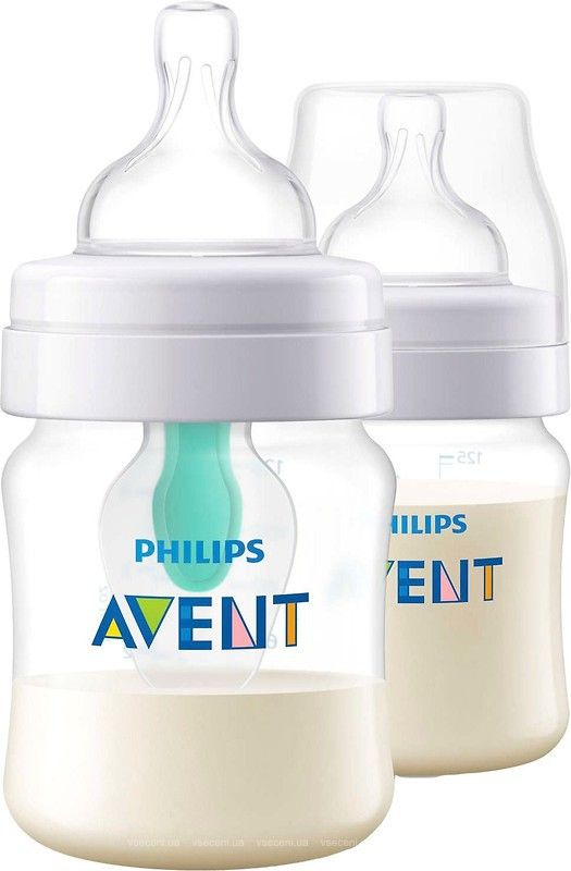 Набір пляшечок для годування Philips Avent Anti-Colik із клапаном AirFree, 125 мл, 2 шт. (SCF810/24)