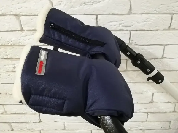 Рукавички-Муфта на коляску,з кишенею для телефону. Z&D Thermo (Navy blue) Рукавички-Муфта на коляску,з кишенею для телефону. Z&D Thermo (Navy blue)