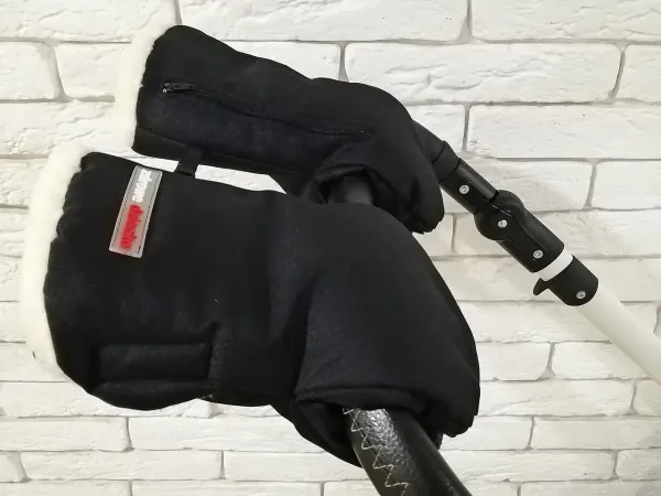 Рукавички-Муфта на коляску,з кишенею для телефону. Z&D Thermo (Black) Рукавички-Муфта на коляску,з кишенею для телефону. Z&D Thermo (Black)