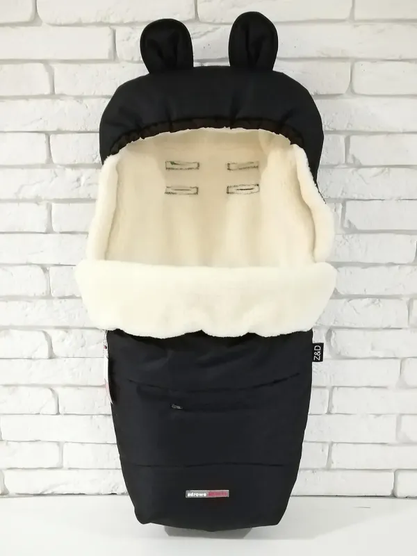 Зимовий Конверт Футмуф Чохол на овчині в коляску Z&D Thermo (Black) Зимовий Конверт Футмуф Чохол на овчині в коляску Z&D Thermo (Black)