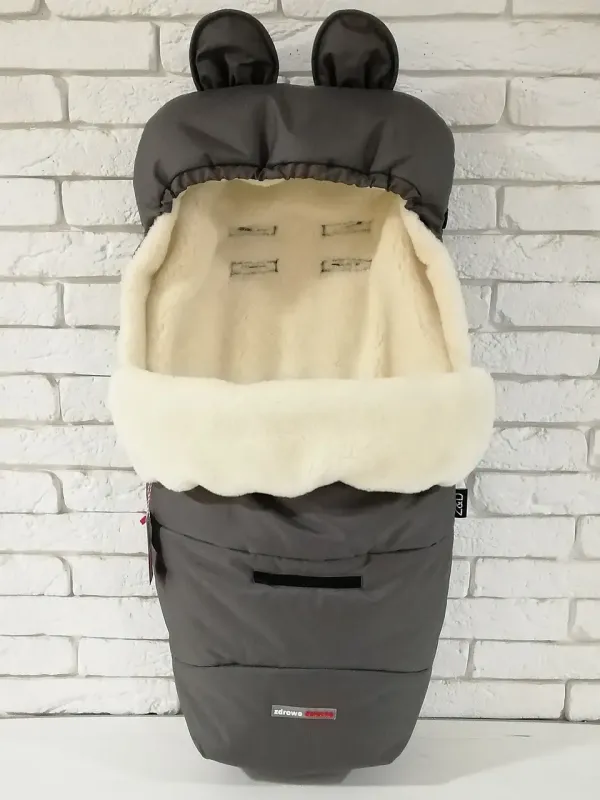 Зимовий Конверт Футмуф Чохол на овчині в коляску Z&D Thermo (Dark grey) Зимовий Конверт Футмуф Чохол на овчині в коляску Z&D Thermo (Dark grey)
