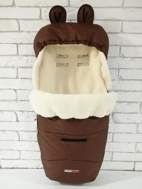 Зимовий Конверт Футмуф Чохол на овчині в коляску Z&D Thermo (Brown) Зимовий Конверт Футмуф Чохол на овчині в коляску Z&D Thermo (Brown)
