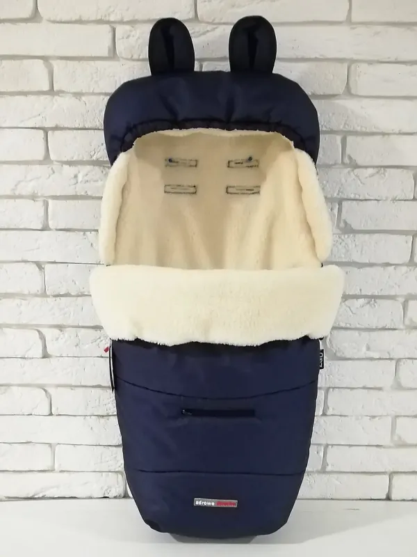 Зимовий Конверт Футмуф Чохол на овчині в коляску Z&D Thermo (Blue) Зимовий Конверт Футмуф Чохол на овчині в коляску Z&D Thermo (Blue)