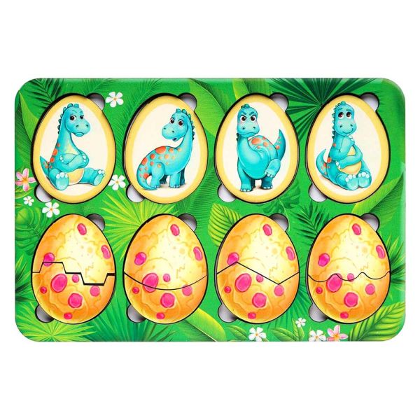 Дерев`яний пазл-сортер Емоції динозавриків Little Panda Дерев`яний пазл-сортер Емоції динозавриків Little Panda