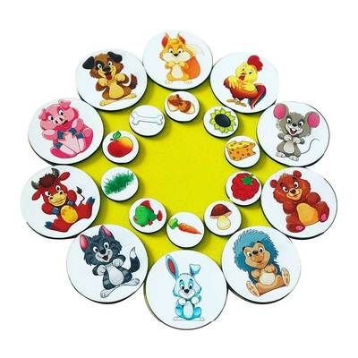 Дерев`яний сортер на липучці 'Хто що їсть'Litlle Panda Дерев`яний сортер на липучці 'Хто що їсть'Litlle Panda