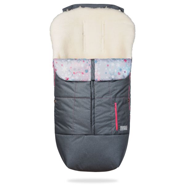 Зимовий конверт DoRechi Trend, графітовий (сірий) з рожевим декором (1809) Зимовий конверт DoRechi Trend, графітовий (сірий) з рожевим декором (1809)