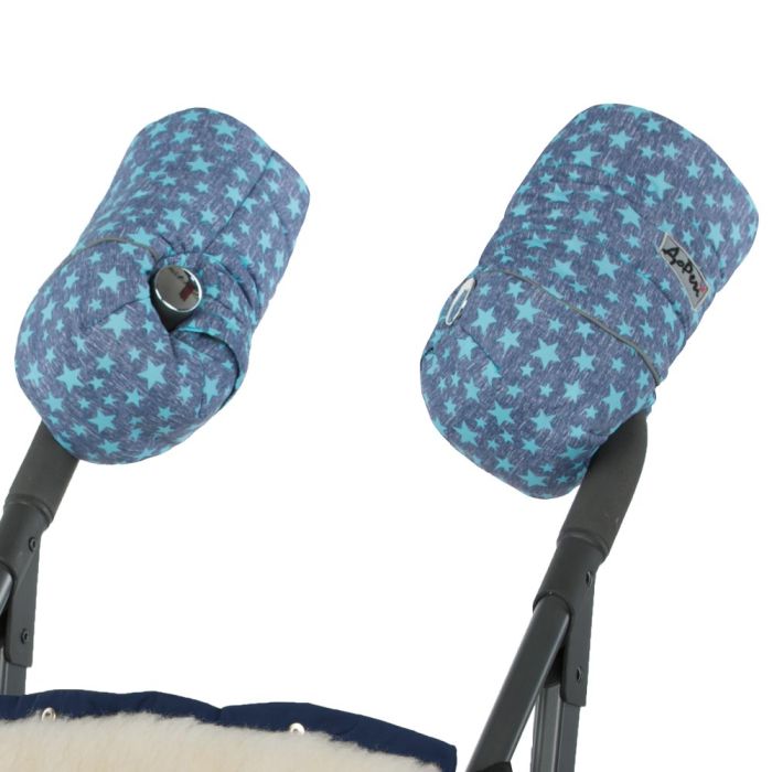 Муфти-рукавички на коляску DoRechi блакитні зірки (1855)