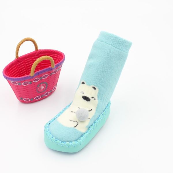 Шкарпетки-тапочки, махрові, колір Блакитний Мішка, розмір 15 см Шкарпетки-тапочки, махрові, колір Блакитний Мішка, розмір 15 см