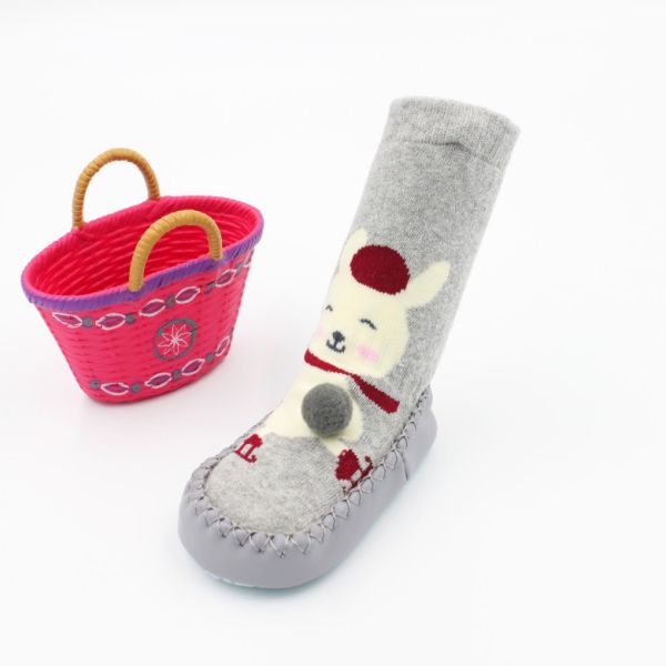 Шкарпетки-тапочки, махрові, колір Сірий Зайка, розмір 15 см Шкарпетки-тапочки, махрові, колір Сірий Зайка, розмір 15 см