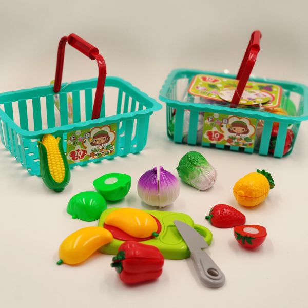 Кошик з половинчастими овочами та фруктами на липучці Кошик з половинчастими овочами та фруктами на липучці