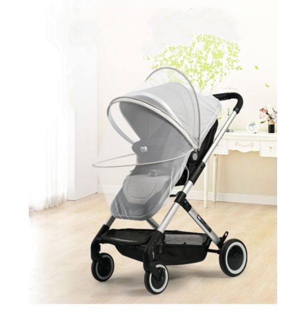 Універсальна москитна сітка з каркасом для коляски, біла Універсальна москитна сітка з каркасом для коляски, біла