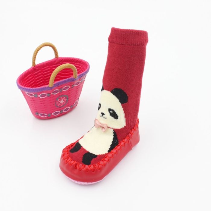 Шкарпетки-тапочки, махрові, колір Чорвона Панда, розмір 16 см