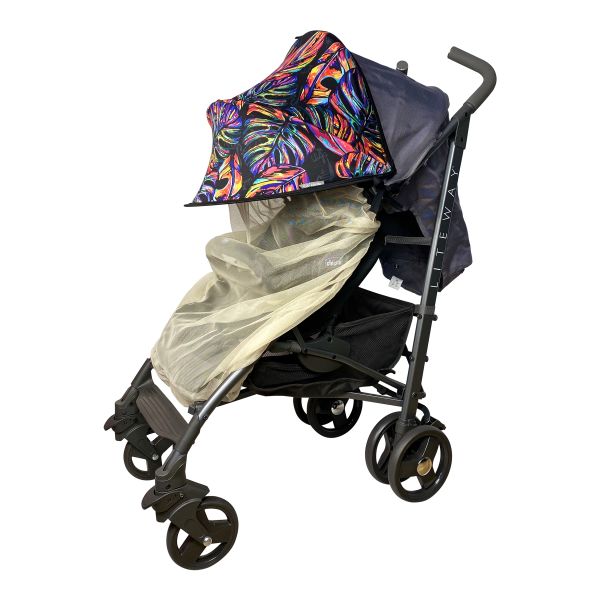 Must Have Shade ДоРечі 2 в 1 колір 'Тропічне листя' козирок з бежевою москітною сіткою (1870 F) Must Have Shade ДоРечі 2 в 1 колір 'Тропічне листя' козирок з бежевою москітною сіткою (1870 F)