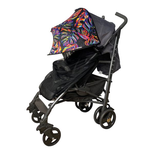 Must Have Shade ДоРечі 2 в 1 колір 'Тропічне листя' козирок з чорною москітною сіткою (1847 Т) Must Have Shade ДоРечі 2 в 1 колір 'Тропічне листя' козирок з чорною москітною сіткою (1847 Т)