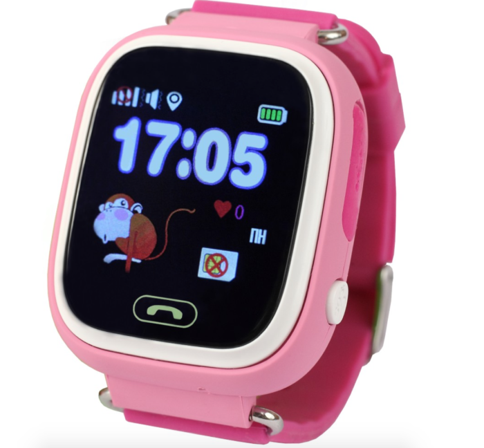 Дитячий розумний годинник з GPS трекером TD-02 (Q100) Pink