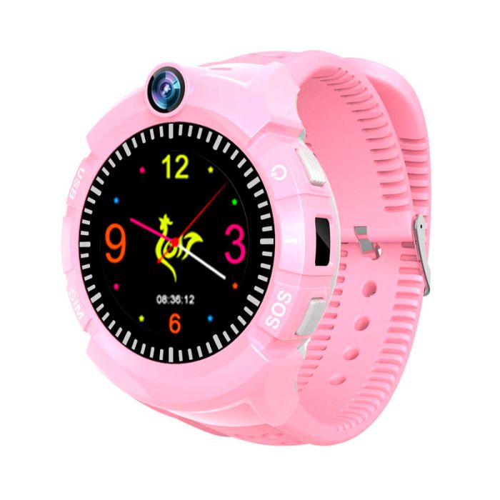 Дитячий розумний годинник з GPS трекером S02 Pink
