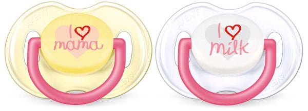 Пустушка для дівчинки Philips Avent Classic, I love, 2 шт. (SCF172/50) Пустушка для дівчинки Philips Avent Classic, I love, 2 шт. (SCF172/50)