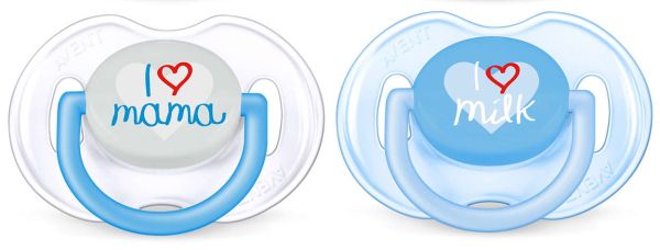 Пустушка для хлопчика Philips Avent Classic, I love, 2 шт. (SCF172/50) Пустушка для хлопчика Philips Avent Classic, I love, 2 шт. (SCF172/50)
