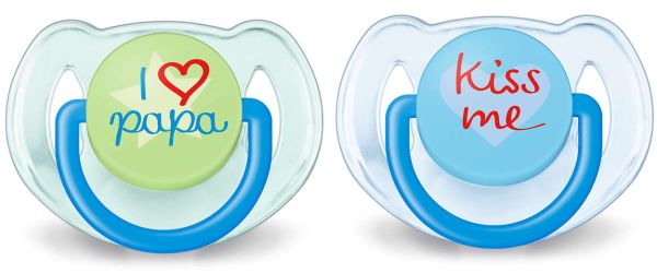 Пустушка для хлопчика Philips Avent Classic, I love, 2 шт. (SCF172/70) Пустушка для хлопчика Philips Avent Classic, I love, 2 шт. (SCF172/70)