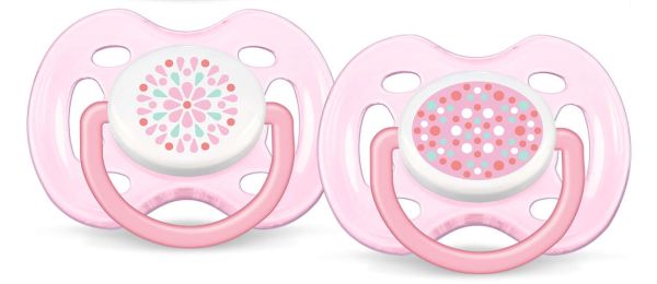 Пустушка для дівчинки Philips Avent Freeflow, рожева, 2 шт. (SCF180/23) Пустушка для дівчинки Philips Avent Freeflow, рожева, 2 шт. (SCF180/23)