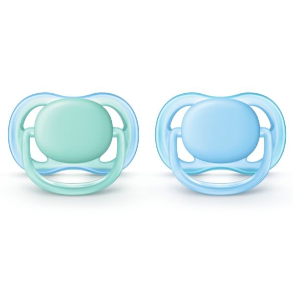 Комплект силіконових пустушок для хлопчика у футлярі для стерилізації Philips-AVENT Ultra Air, 2шт (SCF244/20) Комплект силіконових пустушок для хлопчика у футлярі для стерилізації Philips-AVENT Ultra Air, 2шт (SCF244/20)