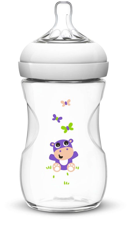 Пляшечка для годування Philips Avent Natural, бегемотик, 260 мл (SCF627/22) Пляшечка для годування Philips Avent Natural, бегемотик, 260 мл (SCF627/22)