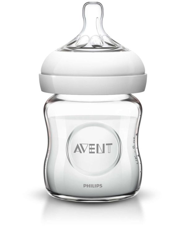 Скляна пляшечка для годування Philips Avent Natural, 120 мл (SCF671/17) Скляна пляшечка для годування Philips Avent Natural, 120 мл (SCF671/17)