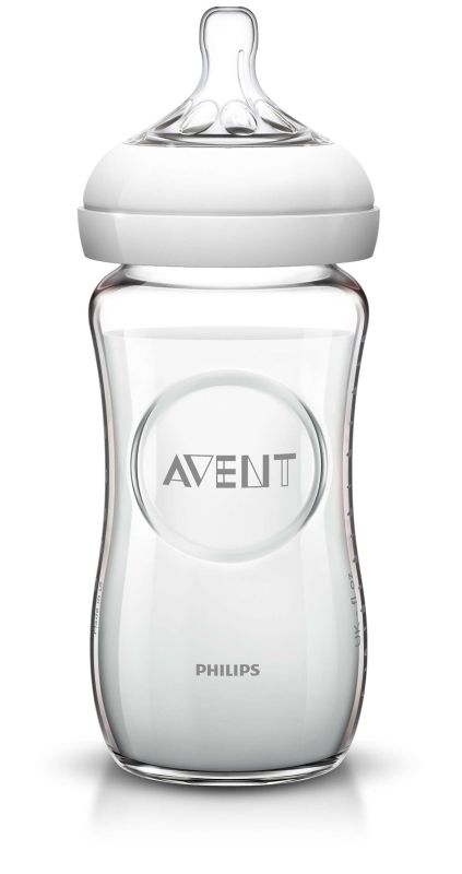 Скляна пляшечка для годування Philips Avent Natural, 240 мл (SCF673/17)