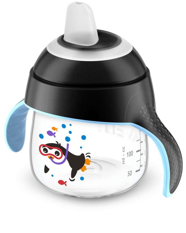 Чашка з носиком Philips Avent, непроливайка, чорний, 200 мл (SCF751/00) Чашка з носиком Philips Avent, непроливайка, чорний, 200 мл (SCF751/00)