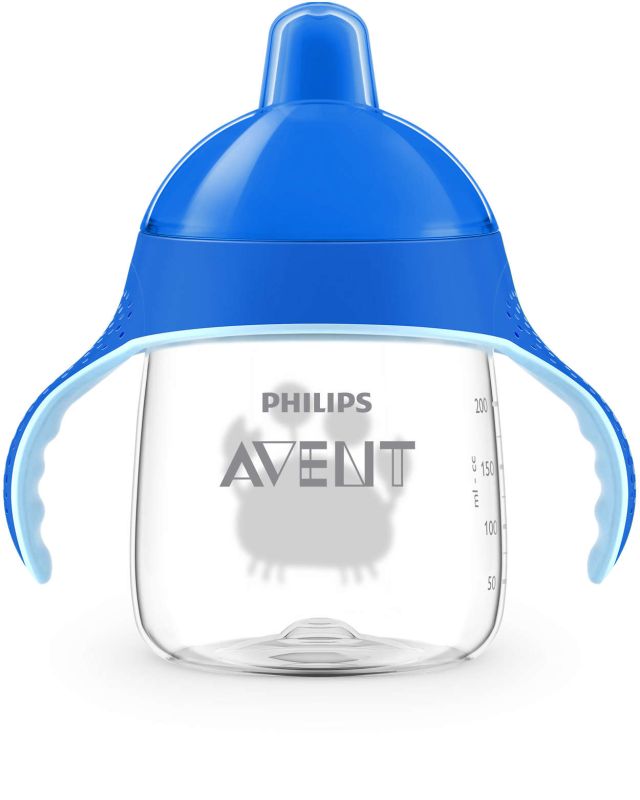 Чашка з твердим носиком Philips Avent, непроливайка, синя, 260 мл (SCF753/04)
