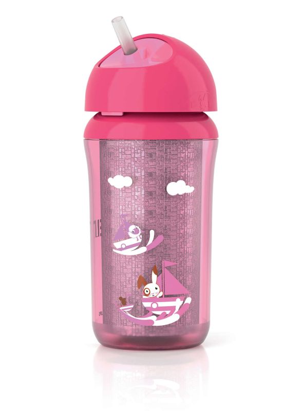 Термочашка з трубочкою Philips Avent, рожева, 260 мл (SCF766/00) Термочашка з трубочкою Philips Avent, рожева, 260 мл (SCF766/00)