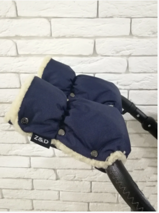 Перчатки-муфточки на коляску ZD NEY Сині Перчатки-муфточки на коляску ZD NEY Сині