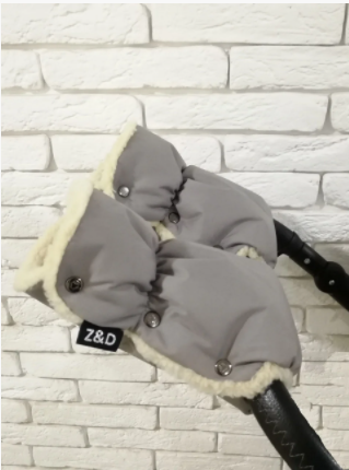 Перчатки-муфточки на коляску ZD NEY Сірі Перчатки-муфточки на коляску ZD NEY Сірі