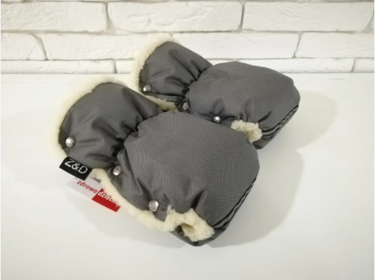 Перчатки-муфточки на коляску ZD NEY Темно - Сірі Перчатки-муфточки на коляску ZD NEY Темно - Сірі