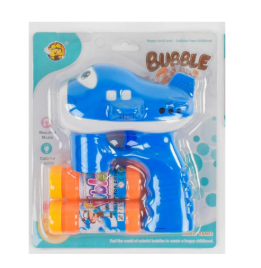 Дитячий пістолет для пускання мильних бульбашок 'Літак', СВІТЛО ЗВУК, синій, червоний