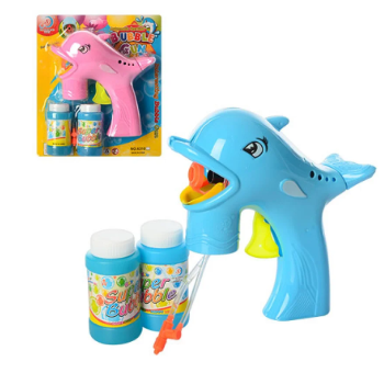 Пістолет з мильними бульбашками Дельфін, рожевий та блакитний Пістолет з мильними бульбашками Дельфін, рожевий та блакитний