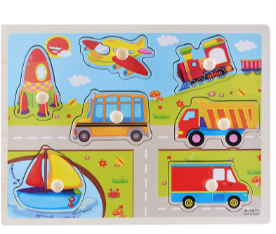 Дерев'яні пазли-вкладки, Транспорт,  А 7011 Дерев'яні пазли-вкладки, Транспорт,  А 7011