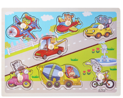 Дерев'яні пазли-вкладки, Транспорт,  А 7012 Дерев'яні пазли-вкладки, Транспорт,  А 7012