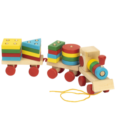 Дерев'яний паровозик-геометрика Дерев'яний паровозик-геометрика