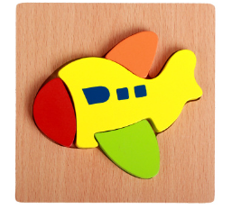 Об'ємні дерев'яні пазли-вкладки Літачок Об'ємні дерев'яні пазли-вкладки Літачок