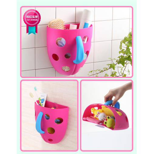 Органайзер для іграшок у ванну, рожевий, пластик