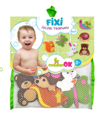 Набір для купання KinderenOK Fixi Лісові тварини (040313) Набір для купання KinderenOK Fixi Лісові тварини (040313)