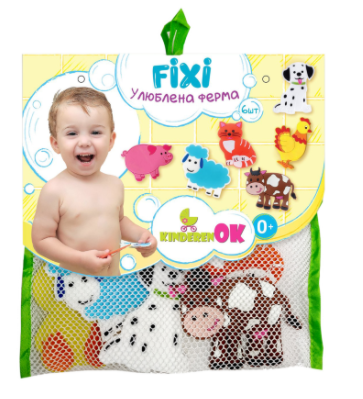 Набір для купання Kinderenok Fixi Улюблена ферма (061113) Набір для купання Kinderenok Fixi Улюблена ферма (061113)
